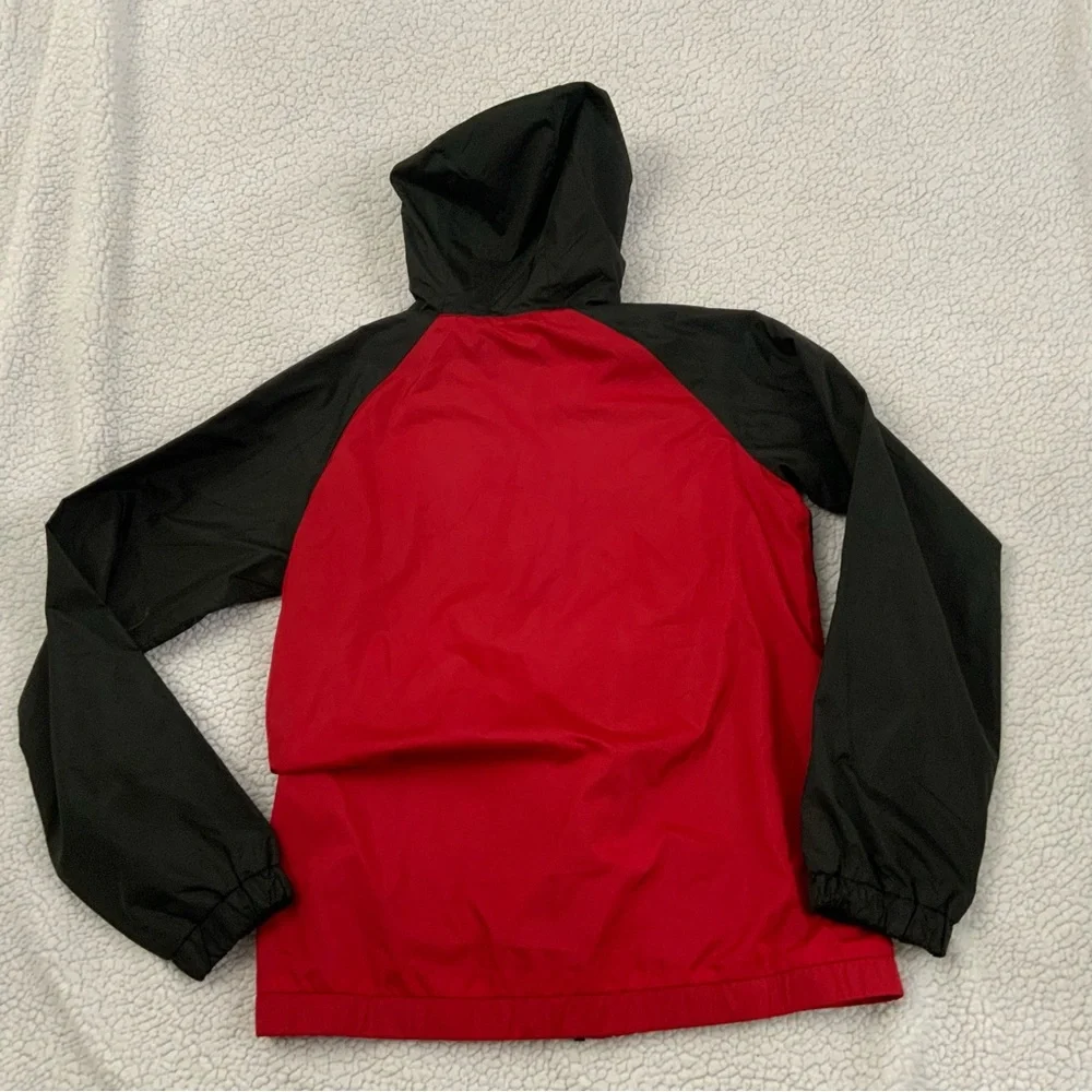 Air Jordan Jumpman Jacket Windbreaker Hood Youth Boys L 12-13 Years Black Red